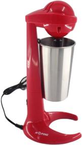 img 4 attached to Stainless Steel Electric Milkshake Machine in Vibrant Red - Ideal for Making Milkshakes