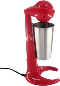 img 2 attached to Stainless Steel Electric Milkshake Machine in Vibrant Red - Ideal for Making Milkshakes