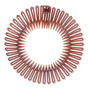 img 1 attached to Women's Hair Accessories: 12 Pack of 90s Zig Zag Circle Headbands with Teeth in 3 Colors