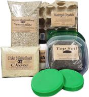 complete cricket colony starter kit: 6-egg flats, vermiculite, top soil, screen, feed sample & more! logo
