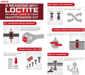 img 1 attached to 🔩 LOCTITE 242 Фиксатор резьбы для автомобилей: высокая температура, средняя прочность, анаэробная формула, голубой цвет, тюбик 6 мл (номер детали: 37418 - 487229)