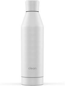 img 4 attached to The Clean Hydration Co, Canteen 17, Vacuum Insulated Stainless Steel Water Bottle with Removable Bottom Cap - Easy to Clean, White