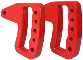 img 3 attached to Enhance Your Jeep Wrangler with ICARS New Style Red Front Aluminum 🚙 Grab Handles: Perfect Accessories for 2007-2018 JK JKU Rubicon Sahara Sport Unlimited (Pair)