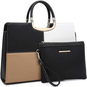 img 4 attached to 👜 5-частный набор модных сумок из страусиной кожи для женщин с кошельком и сумками через плечо.