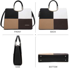img 2 attached to 👜 5-частный набор модных сумок из страусиной кожи для женщин с кошельком и сумками через плечо.