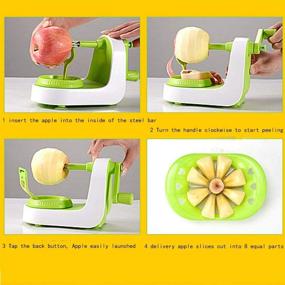 img 1 attached to 🍎 Apple Peeler Slicer, Multipurpose Fruit Peeler, Vegetable and Fruit Peeler with Fast Manual Setting and 8 Blade Slicer - Ideal for Apples, Pears, Potatoes, and More!