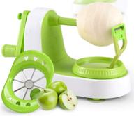 🍎 apple peeler slicer, multipurpose fruit peeler, vegetable and fruit peeler with fast manual setting and 8 blade slicer - ideal for apples, pears, potatoes, and more! logo