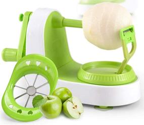 img 4 attached to 🍎 Apple Peeler Slicer, Multipurpose Fruit Peeler, Vegetable and Fruit Peeler with Fast Manual Setting and 8 Blade Slicer - Ideal for Apples, Pears, Potatoes, and More!