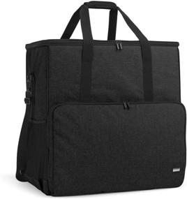 img 4 attached to 🖥️ CURMIO Black Desktop Computer Tower and Monitor Carrying Case - Travel Tote Bag for PC Chassis, Monitor, Keyboard, Cable, Mouse & More (Bag Only)