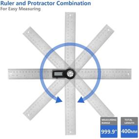 img 1 attached to 📏 High-Quality Stainless Steel Protractor for Woodworking and Construction - Preciva