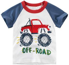 img 3 attached to 👕 JUNOAI Toddler Little Boys 3-Pack Short Sleeve Crewneck T-Shirts: Top Tee Sizes 2-6 Years