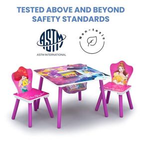 img 2 attached to 🎨 Delta Children Kids Table and Chair Set With Storage (2 Chairs Included) - Versatile for Arts & Crafts, Snack Time, Homeschooling, Homework & More, Disney Princess