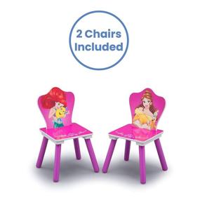 img 1 attached to 🎨 Delta Children Kids Table and Chair Set With Storage (2 Chairs Included) - Versatile for Arts & Crafts, Snack Time, Homeschooling, Homework & More, Disney Princess