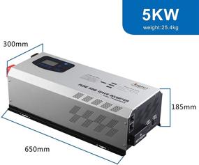 img 1 attached to 💡 High-Capacity 5000W Peak 15000W Pure Sine Wave Power Inverter for Off-Grid Solar Systems - 24V DC to 120/240V AC Split Phase, with Battery AC Charger