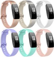 [6 pack] bands compatible with fitbit inspire hr &amp wearable technology for accessories logo