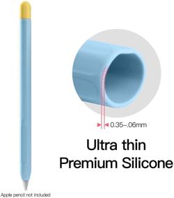 img 2 attached to GUDOU Duotone Silicone Sleeve Skin for Apple Pencil 2nd Gen - Full Protection (Sky Blue)