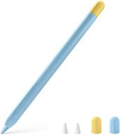 gudou duotone silicone sleeve skin for apple pencil 2nd gen - full protection (sky blue) logo