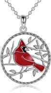 🐦 s925 sterling silver bird pendant necklace with floral design - perfect gift for women: hummingbird/cardinal logo