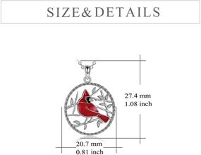 img 1 attached to 🐦 S925 Sterling Silver Bird Pendant Necklace with Floral Design - Perfect Gift for Women: Hummingbird/Cardinal