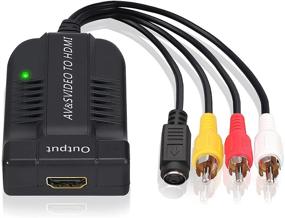 img 4 attached to Преобразователь LiNKFOR AV S-Video в HDMI 1.3: Повысьте качество просмотра с поддержкой 720P/1080P, композитный AV CVBS RCA R/L стерео аудио и S-Video в HDMI адаптер - в комплекте кабель Micro USB. Совместим с HDTV, DVD, VHS, VCR.