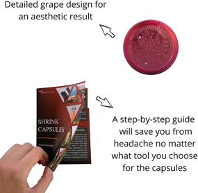 img 2 attached to PVC Heat Shrink Capsules with Tear Tab - Pack of 100: Premium Quality Shrink Sleeve for Wine Bottles, Satin Burgundy Finish – Ideal for Professionals and Home Use