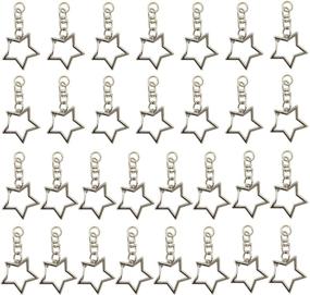 img 4 attached to ✨ 30PCS Star Shape Keychain Metal Spring Snap – Creative DIY Buckle Key Ring for Bag Accessories and Hanging – Silver