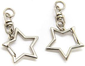 img 2 attached to ✨ 30PCS Star Shape Keychain Metal Spring Snap – Creative DIY Buckle Key Ring for Bag Accessories and Hanging – Silver