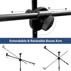 img 1 attached to Premium Dual Mic Stand Bundle - Ohuhu Tripod Boom Microphone Stands (2 Pack), Collapsible, Black