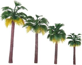 img 2 attached to 🌴 Vibrant WINOMO 12 PCS Model Trees: Realistic Rainforest Plastic Train Palm Tree Diorama Scenery - Perfect for Miniature Layouts 16 10 5cm