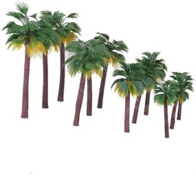 img 1 attached to 🌴 Vibrant WINOMO 12 PCS Model Trees: Realistic Rainforest Plastic Train Palm Tree Diorama Scenery - Perfect for Miniature Layouts 16 10 5cm