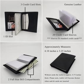 img 3 attached to 👔 Genuine Leather Wallet with Credit Card Slots and Picture Holder for Men - Essential Accessories