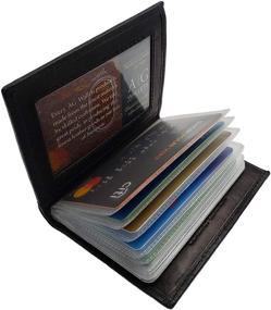 img 1 attached to 👔 Genuine Leather Wallet with Credit Card Slots and Picture Holder for Men - Essential Accessories