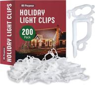 🎄 all-purpose holiday light clips [set of 200] - perfect for outdoor christmas lights on shingles & gutters - works with various light types - no tools needed - usa made логотип