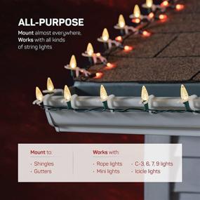 img 2 attached to 🎄 All-Purpose Holiday Light Clips [Set of 200] - Perfect for Outdoor Christmas Lights on Shingles & Gutters - Works with Various Light Types - No Tools Needed - USA Made