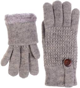img 2 attached to Adults Black Gloves Button Embellishment Men's Accessories in Gloves & Mittens