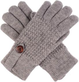 img 4 attached to Adults Black Gloves Button Embellishment Men's Accessories in Gloves & Mittens