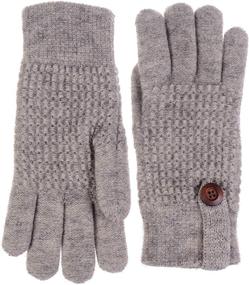 img 3 attached to Adults Black Gloves Button Embellishment Men's Accessories in Gloves & Mittens