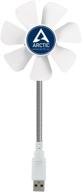 🌀 arctic breeze mobile - mini usb desktop fan with flexible neck, portable desk fan for home & office, silent usb fan, fan speed: 1700 rpm - white logo