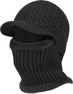 🧣 universal size winter knitted balaclava beanie hat - tagvo warm ski mask for cycling logo