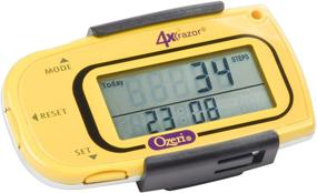 img 2 attached to 📏 Ozeri 4x3razor Pocket 3D Pedometer and Activity Tracker with Bosch Tri-Axis Technology - German Engineered, Vibrant Yellow