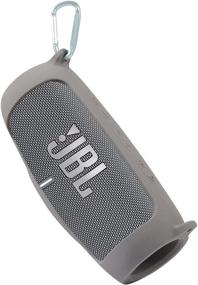 img 2 attached to Co2CREA Silicone Travel Case Replacement For JBL Charge 5 Waterproof Bluetooth Speaker (Grey Case)