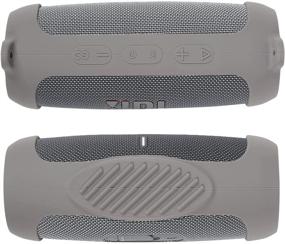 img 1 attached to Co2CREA Silicone Travel Case Replacement For JBL Charge 5 Waterproof Bluetooth Speaker (Grey Case)