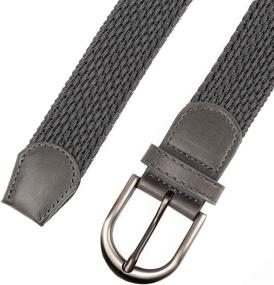 img 2 attached to Braided Stretch Elastic Nickel Leather Men's Accessories