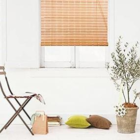 img 4 attached to 🌞 Sun Shade WB-9A1: Organic Bamboo Roman Shade Roll Up Window Blind (Width 36" X Height 72")