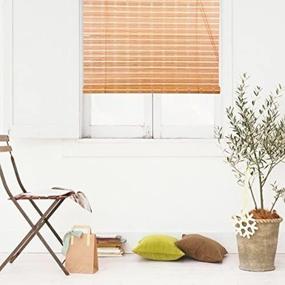 img 3 attached to 🌞 Sun Shade WB-9A1: Organic Bamboo Roman Shade Roll Up Window Blind (Width 36" X Height 72")