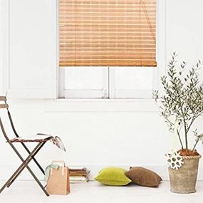 img 1 attached to 🌞 Sun Shade WB-9A1: Organic Bamboo Roman Shade Roll Up Window Blind (Width 36" X Height 72")