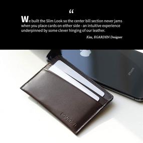 img 1 attached to 💼 Streamline Your Style with EGARDEN Minimalist Credit Holder Wallets