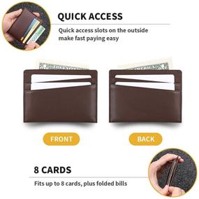 img 3 attached to 💼 Streamline Your Style with EGARDEN Minimalist Credit Holder Wallets