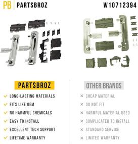 img 1 attached to 🧽 W10712394 Rack Adjuster Kit: Compatible with Kenmore Dishwashers - Superior Replacement for AP5956100, W10350376, PS10064063, W10238418, W10253546, W10712394VP