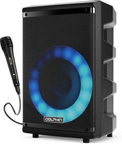 img 4 attached to 🐬 Portable Bluetooth Party Speaker Dolphin SP-807RBT with Spin Lights